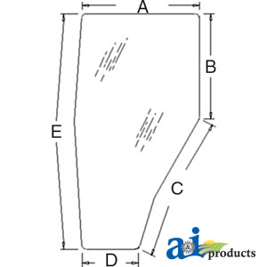 A-3A751-70670 GLASS (RH) DOOR          