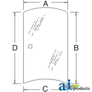 A-3C581-70530 GLASS SIDE; LH           