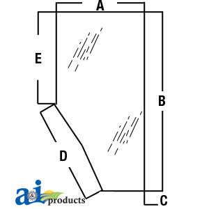 Kubota TRACTOR GLASS-DOOR-R-H 