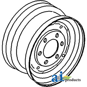 Ford / New Holland INDUSTRIAL/CONSTRUCTION RIM-FRONT-4-5-X-16- 