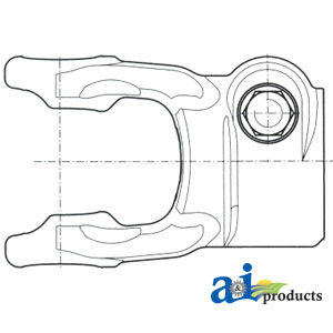 A-BP5090L0360 IMPLEMENT YOKE SPLINED   