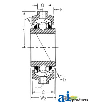 A-CDS209TTR6P-I BRG. RUBBER MOUNT DISC   