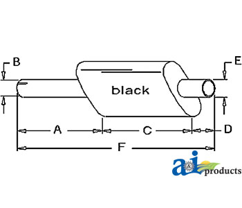 A-K928712 OVAL MUFFLER             